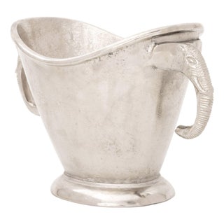 Elephant Head Motif Aluminum Champagne Bucket For Sale
