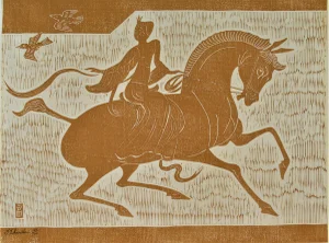 Tomikichiro Tokuriki, Untitled, Horsewoman