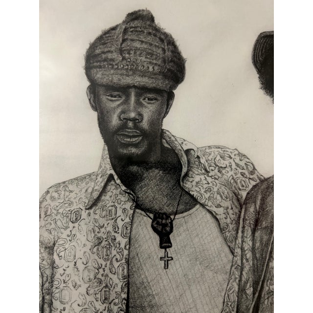 Howard Moo Young Original Pencil Drawing – Bob Marley, Peter Tosh & Bunny Wailer, Signed For Sale - Image 4 of 10