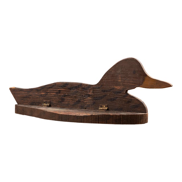Vintage 1910s Painted Folding Duck Decoy For Sale