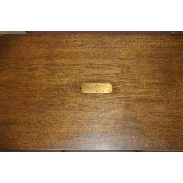 Brown Large Kennedy Military Campaign Coffee Table in Hardwood from Harrods For Sale - Image 8 of 12