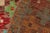 Shabby Chic Balochi Maroon/Blue Wool Rug - 3'4''x4'10'' For Sale - Image 9 of 11