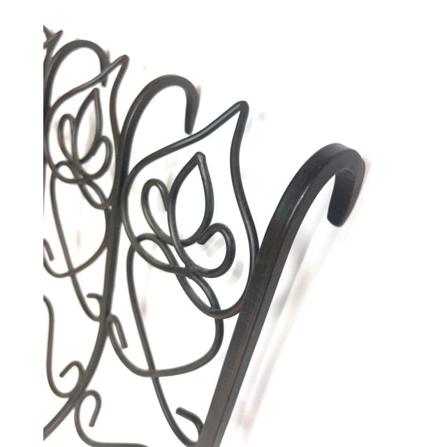 Black Iron French Victorian Magazine Firewood Rack For Sale - Image 10 of 11