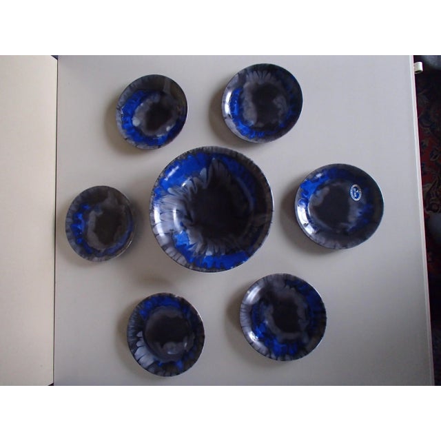 Ceramic Fruit Bowl & Plate Set, 1930s, Set of 7 For Sale - Image 15 of 15