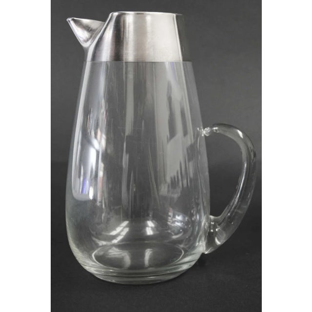 Dorothy Thorpe Mid-Century Silver Cocktail Barware Glasses and Pitchery - Set of 6 For Sale - Image 11 of 13