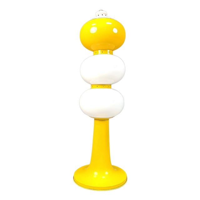 Mid-Century Italian Glass Floor Lamp, 1960s For Sale