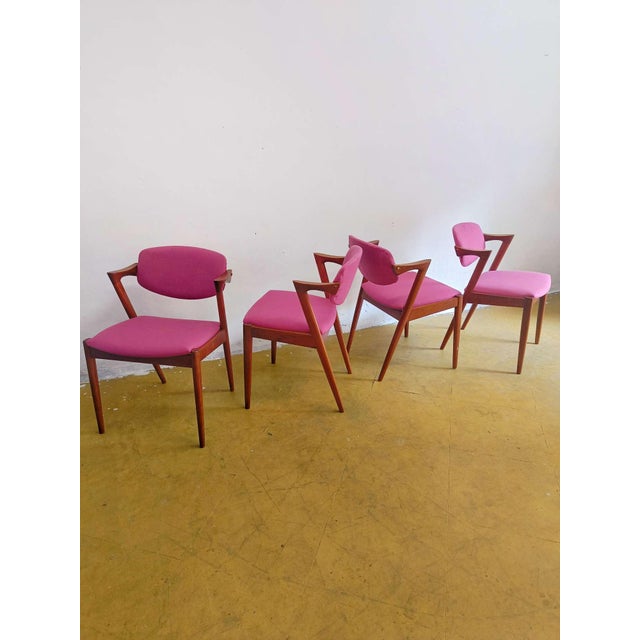 Wood Danish Model Z N.42 Chairs in Teak by Kai Kristiansen, 1960s, Set of 4 For Sale - Image 7 of 10