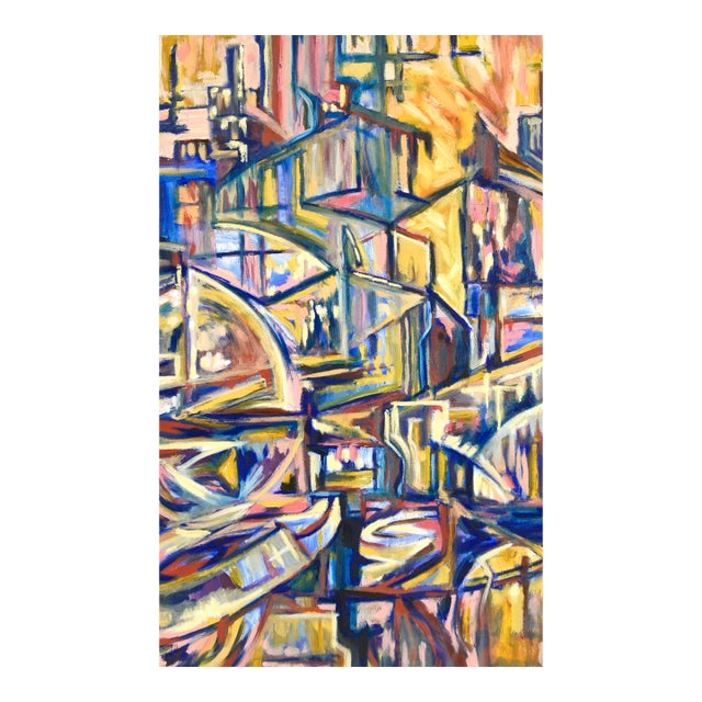 "Visions of the Metropolis" - #5 Original Oil on Canvas by Travis Flack For Sale