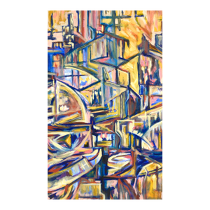 "Visions of the Metropolis" - #5 Original Oil on Canvas by Travis Flack