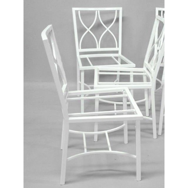 A set of eight Ocean liner aluminum chairs by Columbian Metal Craftsmen of Auburn N.Y.