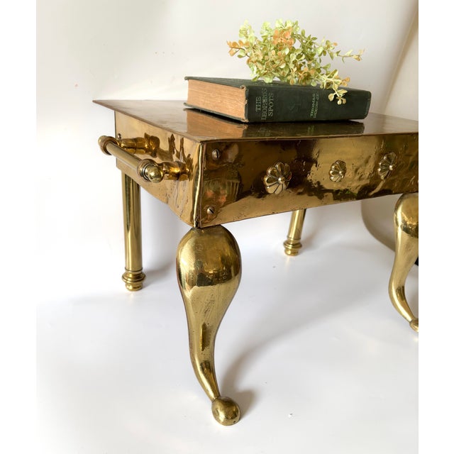 Antique English Copper & Brass Footman Stool C. 1800 For Sale - Image 4 of 11