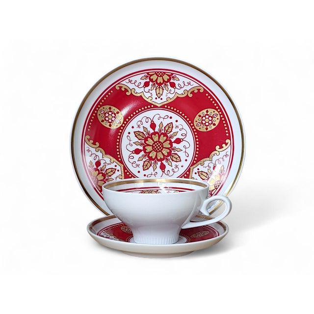 Collectors Cup and Cake Plate from Cp Weißwasser, 1970s, Set of 3 For Sale - Image 4 of 8