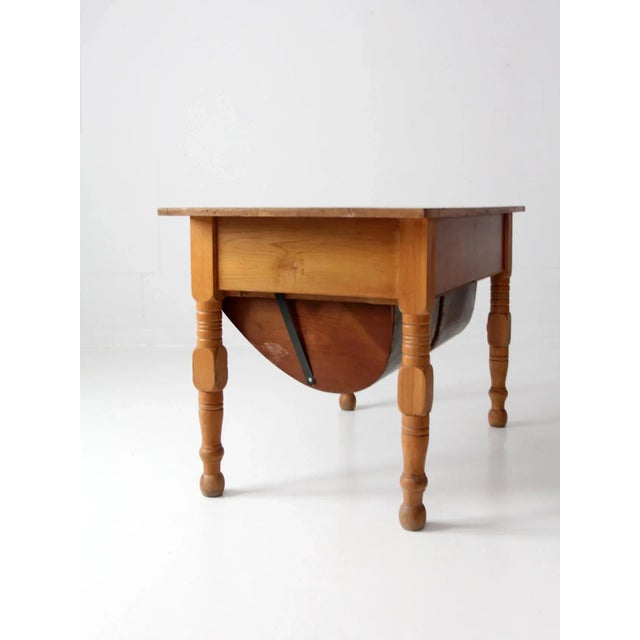 Wood Antique Baker's Table For Sale - Image 7 of 13