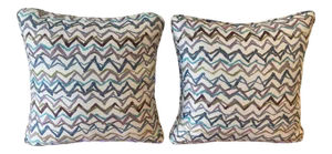 Mid-Century Modern New-Old Fabric Pillows- a Pair