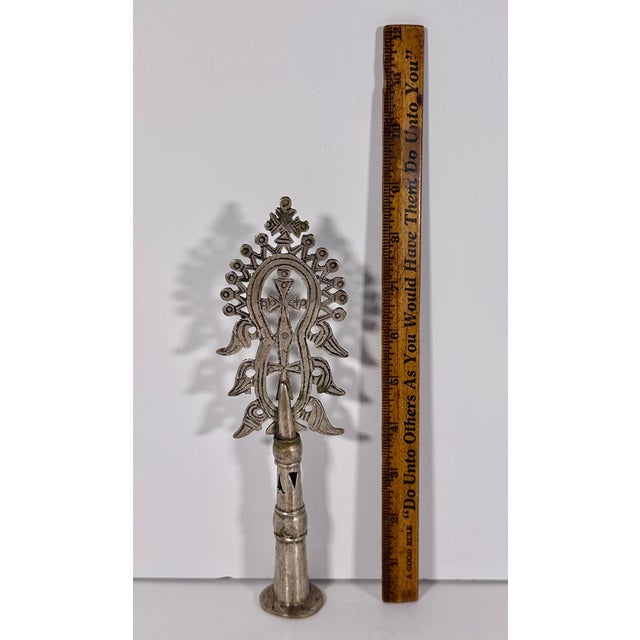 Antique Ethiopian Coptic Processional Cross For Sale - Image 10 of 13