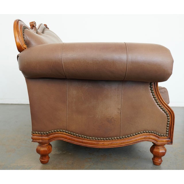 2000 - 2009 Vintage Thomasville Ernest Hemingway Collection Pauline Leather Sofa For Sale - Image 5 of 16
