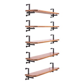 Modular Italian Bookcase with Shelves and Brackets from Studio BBPR, 1954, Set of 5 For Sale