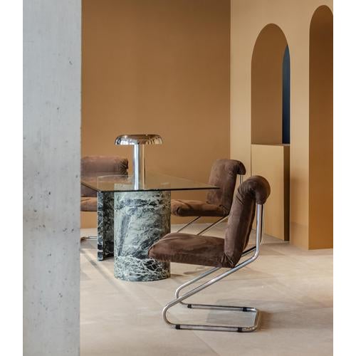 Dining Table in Curved Marble Stone For Sale - Image 6 of 10