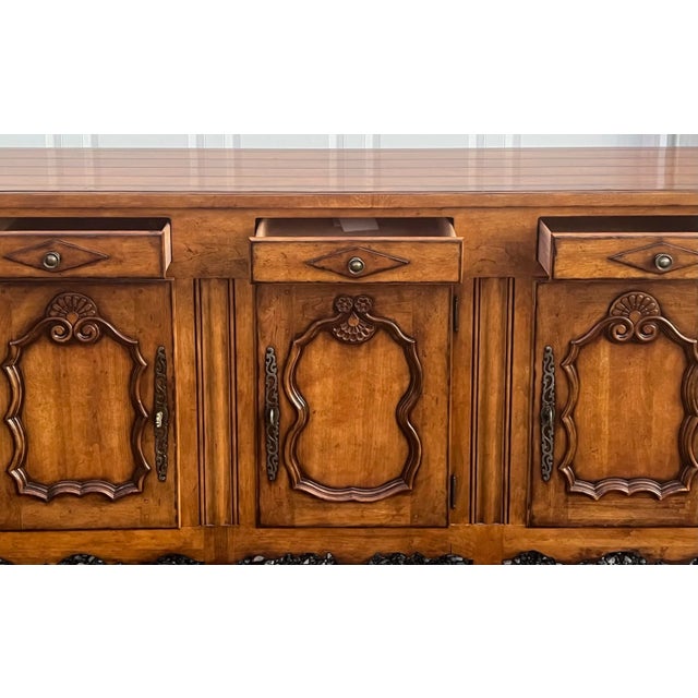 Brown Century Furniture Maple Country French Melbourne Credenza For Sale - Image 8 of 13