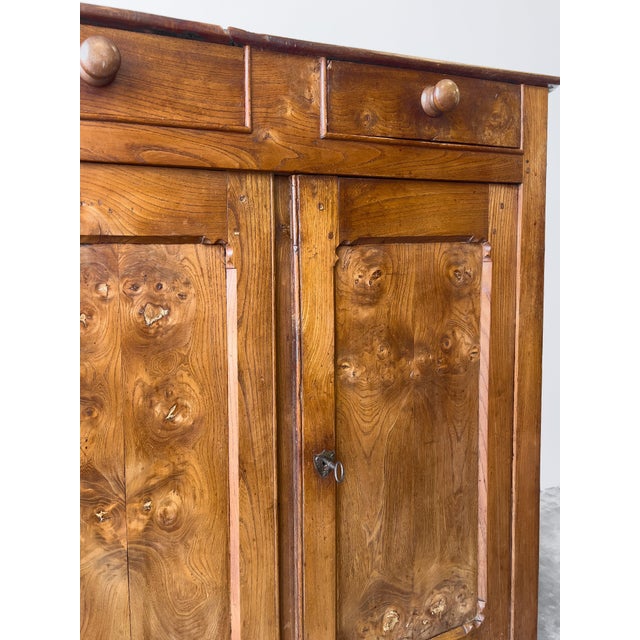 Wood Antique Late 19th Century French Elm Cupboard For Sale - Image 7 of 13