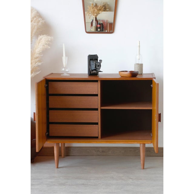 Brown Vintage Scandinavian Sideboard in Teak from Bakelite Workshop, 1960s For Sale - Image 8 of 17