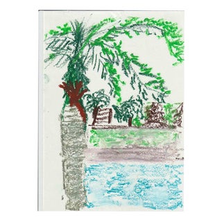 Alfredo Pizzi, Composition 13, Drawing in Oil Pastel on Canson Paper For Sale