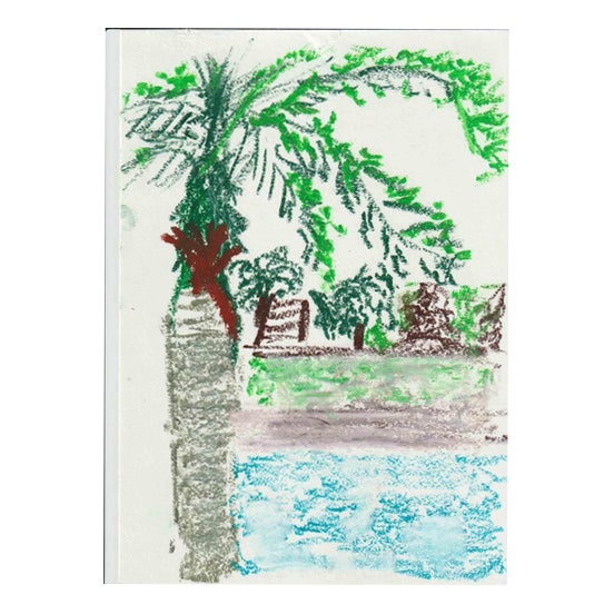 Alfredo Pizzi, Composition 13, Drawing in Oil Pastel on Canson Paper For Sale
