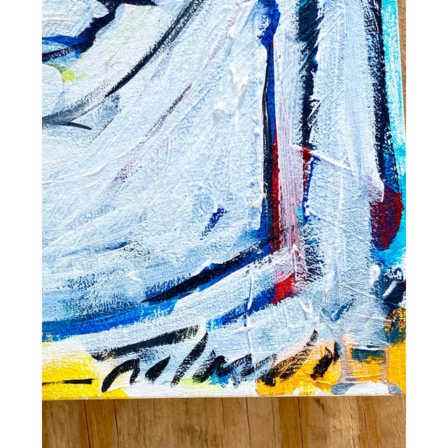 Contemporary Original Abstract Oil Signed Roland For Sale - Image 4 of 8