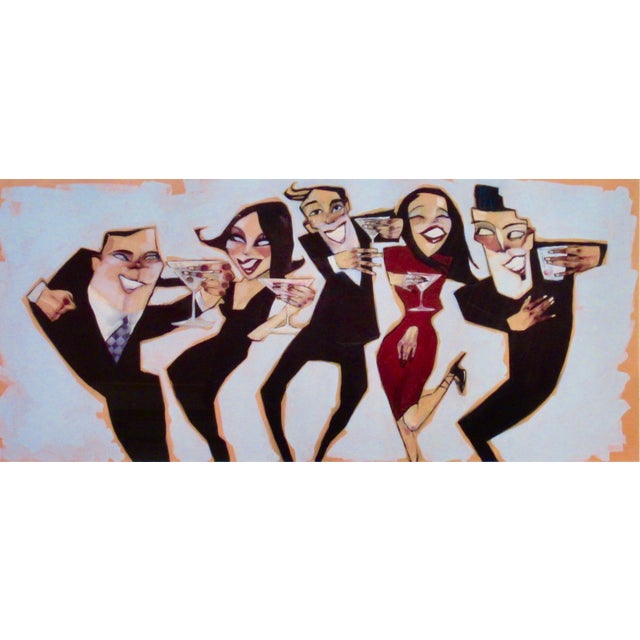 This artwork "Untitled (Personages Drinking)" c.2005, is an original serio lithograph (serigraph and lithograph) on paper...
