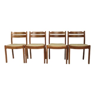 Teak Dining Chairs from Dyrlund, 1960s, Set of 4 For Sale