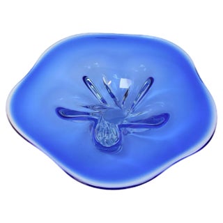 Czech Art Glass Bowl by Josef Hospodka for Chribska Glassworks, 1960s For Sale