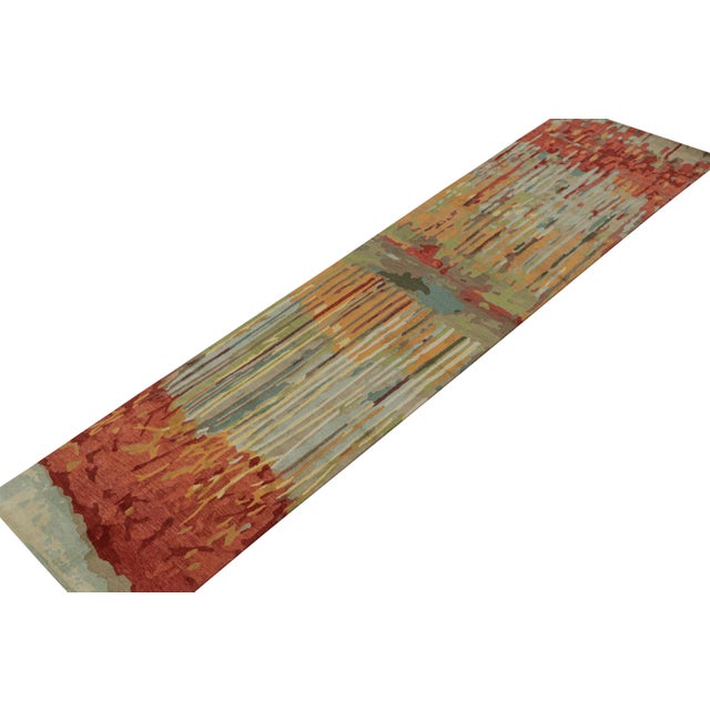 2010s 2010s Rug & Kilim’s Modern Abstract Runner in Polychromatic Tones For Sale - Image 5 of 7