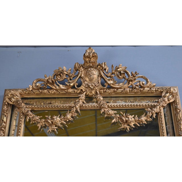 Late 19th Century Louis XVI Mirror with Parclosed Panels For Sale - Image 5 of 15