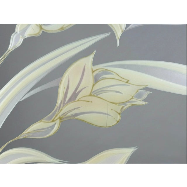 Black The Post-Modern Lily Round Mirror For Sale - Image 8 of 12