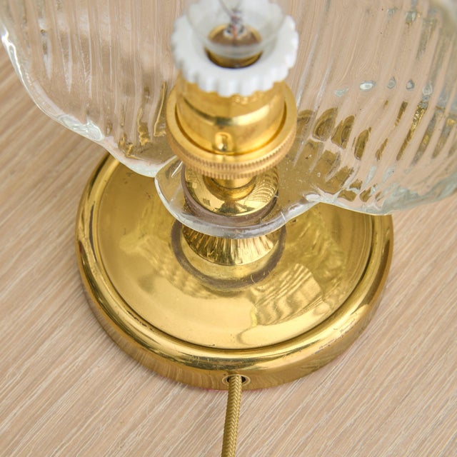1930s Italian Murano Glass Leaf Table Lamp in the Manner of Barovier & Toso For Sale - Image 11 of 12