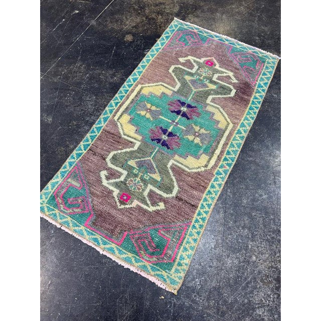 Early 21st Century Turkish Yastik Rug 1'4" x 2'8" For Sale - Image 5 of 5