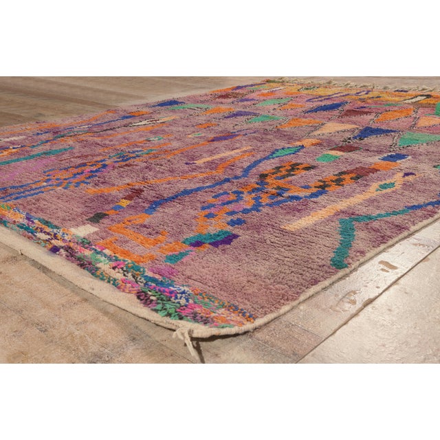 Purple Contemporary Boujad Moroccan Rug, 08'04 X 11'02 For Sale - Image 8 of 10