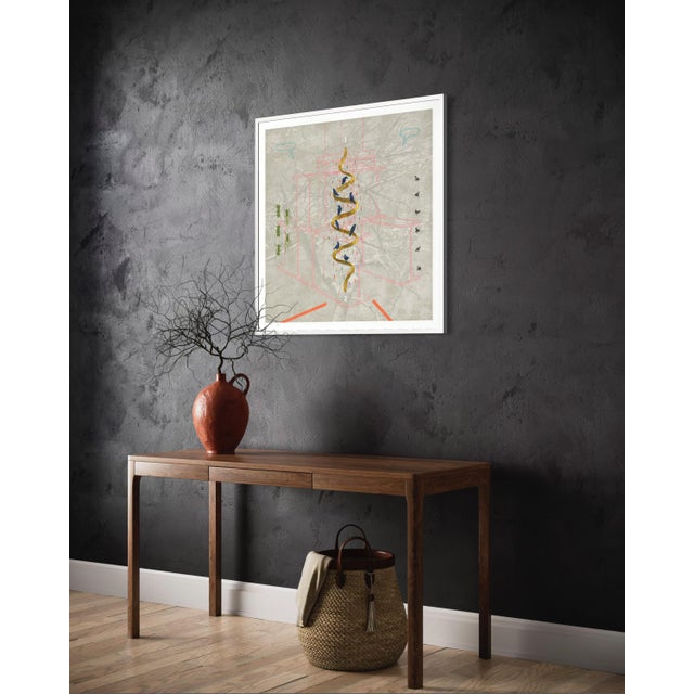 The Oblique Perspective by Steve Moors, 38"x"38" Framed For Sale - Image 9 of 11