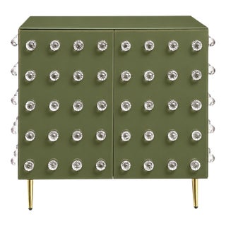 Olive Green Murano Glass Sphere Cabinet from Justfurnituress SRL For Sale