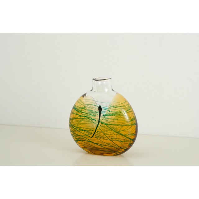 Glass Mid-Century Glass Vase by Jiri Suhajek for Moser, 1970s For Sale - Image 7 of 9
