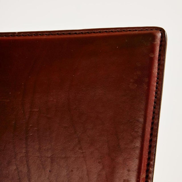 Metal Pietro Costantini Leather Dining Chairs, 1980s, Set of 4 For Sale - Image 7 of 18