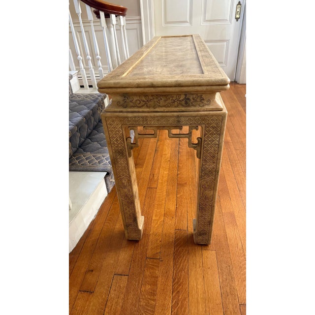 1970s 1978 John Widdicomb Chinoiserie Console Table For Sale - Image 5 of 12