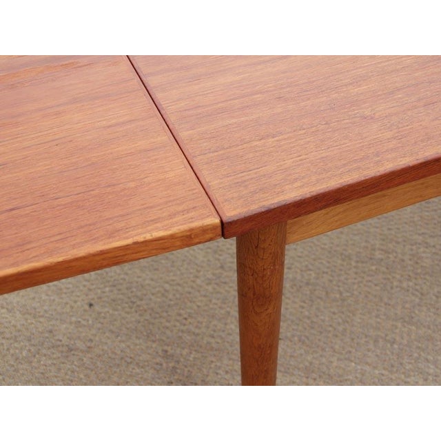 Mid-Century Scandinavian Dining Table with Drop Leaves, 1960s For Sale - Image 6 of 14