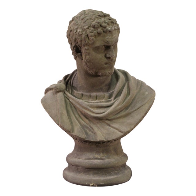 Cement Sculpture Bust of Emperor Caracalla, 1960 For Sale