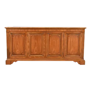 Kindel Furniture French Regency Louis Philippe Cherry Wood Sideboard or Bar Cabinet, Circa 1960s