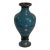 Antique Intricate Scroll and Floral Design Chinese Cloisonné Turquoise Vase For Sale