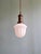 Metal Art Deco Pendant Light in Molded White Pressed Glass, 1920s-1930s For Sale - Image 7 of 15