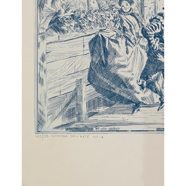 Traditional Joseph Pecsenke Commedia Dell'arte Etching For Sale - Image 3 of 4