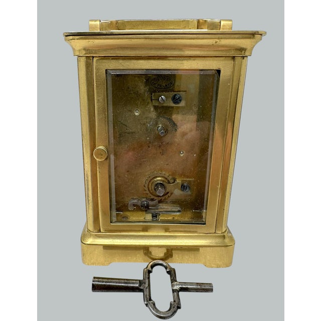 Antique French Ormolu Gilt Bronze Brass Miniature Mantle Clock Jackson Paris 19c For Sale - Image 10 of 12