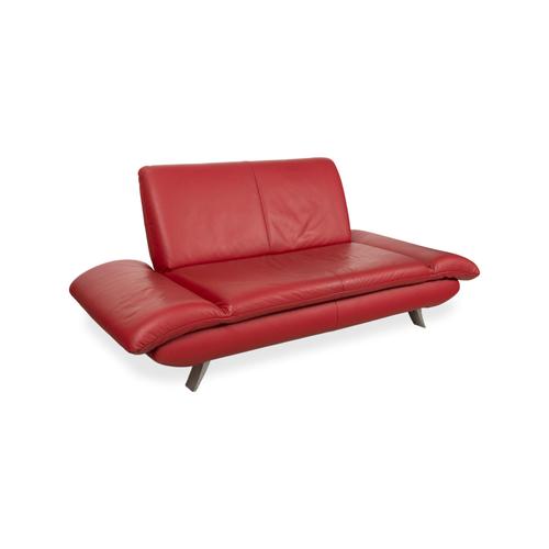 Sofas in Red Leather from Koinor Rossini, Set of 2 For Sale - Image 10 of 18
